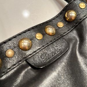 Authentic black Gucci shoulder bag gold hardware
